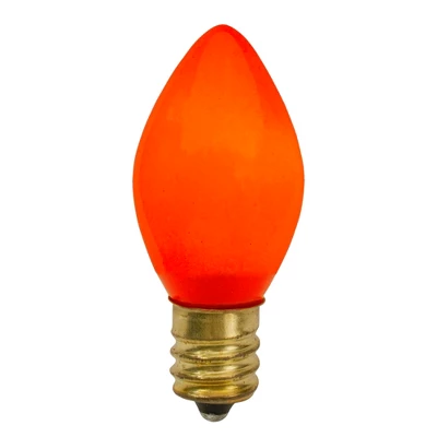 Northlight Set Of 4 Orange Opaque C7 Christmas Replacement Bulbs - 2" 5 Northlight Set Of 4 Orange Opaque C7 Christmas Replacement Bulbs - 2" - Image 3