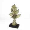 Northlight 10" Rich Elegance Distressed Gold Leaf Finial With Black Base Christmas Decoration