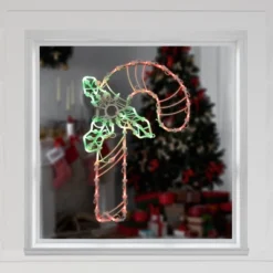 Northlight LED Lighted Candy Cane Christmas Window Silhouette - 18" - Red And Green -Northlight GUEST 4b83e2ff 164a 4287 999a f59e0722fc43