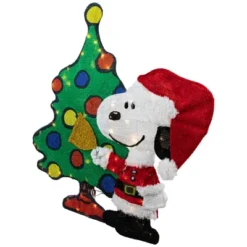 Northlight 32" LED Lighted Peanuts Snoopy And Christmas Tree Outdoor Decoration - Clear Lights -Northlight GUEST 5297f190 d435 4d64 a57d bc3ba00ac2d6