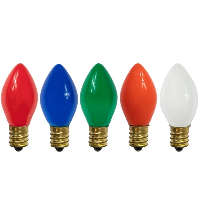 Northlight Pack Of 25 C9 Multi-Color Opaque Christmas Replacement Bulbs 9 Northlight Pack Of 25 C9 Multi-Color Opaque Christmas Replacement Bulbs - Image 7