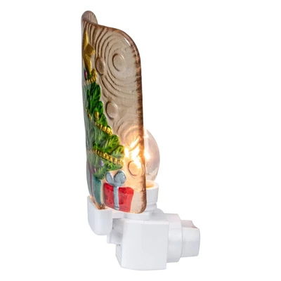 Northlight 4" Green And Gold Christmas Tree Night Light 3 Northlight 4" Green And Gold Christmas Tree Night Light