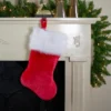 Northlight Traditional Plush Hanging Christmas Stocking With Cuff - 20" - Red And White -Northlight GUEST 567d348d 201d 4200 a5e1 c567b8aafb33