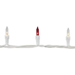 Northlight Mini Incandescent Christmas Lights - Red And Clear - 20.25' White Wire - 100ct -Northlight GUEST 57162642 fd19 40c1 b061 787315fdb971