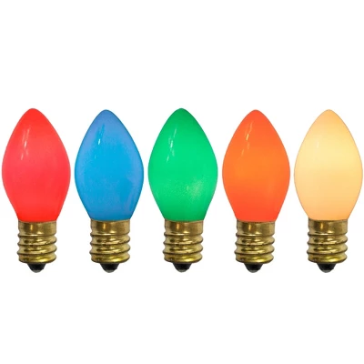 Northlight Pack Of 25 Incandescent C7 Opaque Multi-Color Christmas Replacement Bulbs 4 Northlight Pack Of 25 Incandescent C7 Opaque Multi-Color Christmas Replacement Bulbs - Image 2