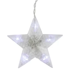Northlight LED Stars Christmas Icicle Lights - Pure White - 8.25' Clear Wire - 12ct -Northlight GUEST 5875774f 15dc 4460 a4c9 e5a6ef8c8282