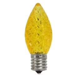 Northlight Pack Of 25 LED Faceted C9 Yellow Christmas Replacement Bulbs