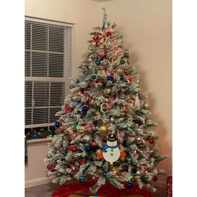 Northlight Medium Flocked Angel Pine Artificial Christmas Tree - 6' - Unlit 8 Northlight Medium Flocked Angel Pine Artificial Christmas Tree - 6' - Unlit - Image 6