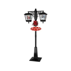 Northlight 74" Lighted Musical Snowing Santa And Snowman Double Christmas Street Lamp -Northlight GUEST 5b98d272 4c22 4b3a 843e 79b9bbc59c96