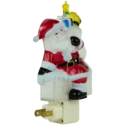 Northlight 6.25" Santa In Chimney Frosted Christmas Night Light -Northlight GUEST 5d558d36 4d19 4b37 84d9 762b42544165