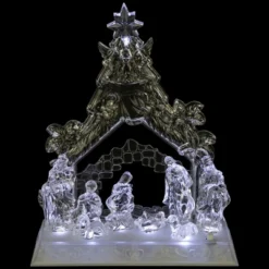 Northlight LED Lighted Nativity Scene In Stable Acrylic Christmas Decoration - 10.75" -Northlight GUEST 5de382de cace 4ad0 9723 58b0ba663213
