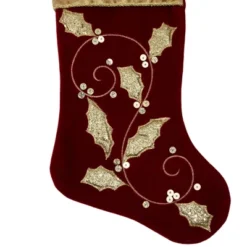 Northlight 20.5-Inch Velvet Gold And Maroon Etched Cuff Christmas Stocking 9 Northlight 20.5-Inch Velvet Gold And Maroon Etched Cuff Christmas Stocking -Northlight GUEST 5f15494d f465 4830 bf96 41f65085e7a6