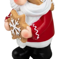 Northlight Gnome Holding Gingerbread Snowflake Cookie Christmas Decoration - 11.5" - Red -Northlight GUEST 623a4784 2503 4093 bc5c fa874b7cc7b5
