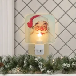 Northlight 6" Norman Rockwell 'Santa Claus' Glass Christmas Night Light