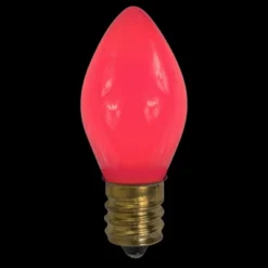 Northlight Opaque C7 Christmas Replacement Bulbs - Pink - Pack Of 25