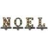Northlight LED Lighted "NOEL" Christmas Stocking Holder - 6.5" - Gold And Silver - Set Of 4 -Northlight GUEST 6835bcb9 0847 4c33 8152 e38586c35734