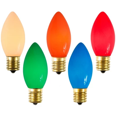 Northlight Pack Of 25 C9 Multi-Color Opaque Christmas Replacement Bulbs 3 Northlight Pack Of 25 C9 Multi-Color Opaque Christmas Replacement Bulbs