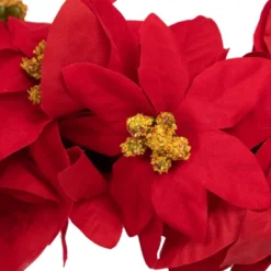 Northlight 6' X 3" Red Artificial Poinsettia Floral Christmas Garland - Unlit -Northlight GUEST 6ea3413b 4f3e 4e6e a5ef 92418c006df5