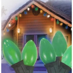 Northlight Opaque C9 Christmas String Lights - Spring Green - 24' Green Wire - 25ct
