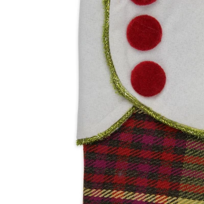 Northlight 19" Multi-Color Plaid Christmas Stocking With Green And Yellow Trim And Red Buttons 3 Northlight 19" Multi-Color Plaid Christmas Stocking With Green And Yellow Trim And Red Buttons