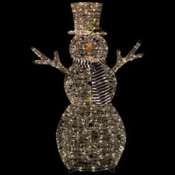 Northlight 48" LED Lighted Silver Mesh Snowman Outdoor Twinkling Christmas Decoration -Northlight GUEST 71b32020 e6d9 43f4 a7a8 a26d182d415a