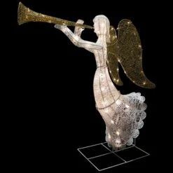 Northlight 48" LED Lighted Gold And Silver Trumpeting Angel Outdoor Christmas Outdoor Decoration 13 Northlight 48" LED Lighted Gold And Silver Trumpeting Angel Outdoor Christmas Outdoor Decoration -Northlight GUEST 721a4fec 8ad1 4e16 8c35 346b8921d50a