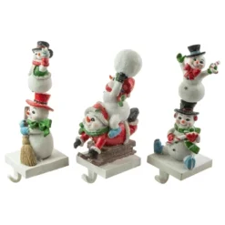 Northlight Set Of 3 Snowmen Christmas Stocking Holders 9" -Northlight GUEST 74fa515d 554a 4aed a6e7 ef8896e9f0a3