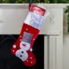Northlight 20.5" Red And White Snowman Embroidered Christmas Stocking With Sequined Cuff -Northlight GUEST 75149c12 1ef4 4976 9f47 6a72fff92b7b