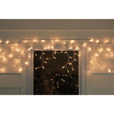 Northlight 300ct Shimmering Mini Icicle Christmas Lights Clear - 8.5' White Wire 4 Northlight 300ct Shimmering Mini Icicle Christmas Lights Clear - 8.5' White Wire - Image 2