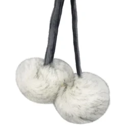 Northlight Silver Fox Faux Fur Christmas Stocking With Pom Poms - 20.5" -Northlight GUEST 7a72a19e 1aa0 4458 b0ec 547c4e3b91ef