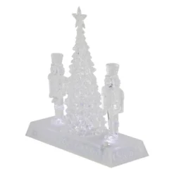 Northlight LED Lighted Icy Crystal Nutcracker And Christmas Tree Decoration - 9" - White Lights -Northlight GUEST 7e46ae7c 56da 4efa 8543 be81ee841989