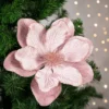 Northlight 23" Glittered Pink Magnolia Christmas Stem Spray -Northlight GUEST 7ea5b646 a77c 4e5b 95dc 5251878865eb