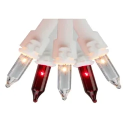 Northlight Mini Incandescent Christmas Lights - Red And Clear - 10' White Wire - 50ct 9 Northlight Mini Incandescent Christmas Lights - Red And Clear - 10' White Wire - 50ct -Northlight GUEST 7ede626a 6f4d 4acb 9fe5 b6bb735a38dd