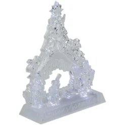 Northlight LED Lighted Nativity Scene In Stable Acrylic Christmas Decoration - 10.75" -Northlight GUEST 838b4ad2 9203 4c8c b5dd 03872197c8e3