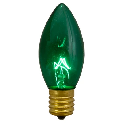 Northlight Set Of 4 Green C9 Transparent Christmas Replacement Bulbs - 3" 5 Northlight Set Of 4 Green C9 Transparent Christmas Replacement Bulbs - 3" - Image 3
