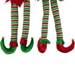 Northlight Striped Plush Elf Legs Christmas Decorations - 19" - Red And Green - Set Of 2 -Northlight GUEST 85a7abc2 a7c6 43b7 a765 93cf20fa5feb