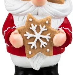 Northlight Gnome Holding Gingerbread Snowflake Cookie Christmas Decoration - 11.5" - Red -Northlight GUEST 86d8e51a f2ed 4fad a66b 75221fa93b16