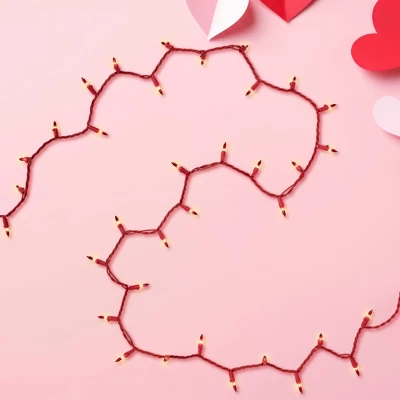 Northlight Mini Christmas Light Set - Clear With Red Tips - 20.25' Red Wire - 100ct 5 Northlight Mini Christmas Light Set - Clear With Red Tips - 20.25' Red Wire - 100ct - Image 3