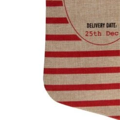 Northlight 19" Beige And Red Striped "Christmas Delivery" Stocking With Loop -Northlight GUEST 8778bf3a c883 4f18 92b0 d5f1e3d10e43