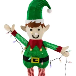 Northlight 34.25" LED Lighted Elf Holding Christmas Lights Outdoor Yard Decoration -Northlight GUEST 89319397 bfe1 40be 82b9 752bf4ea6fdc