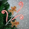 Northlight 28" Gingerbread And Candy Cane Swirls Christmas Spray -Northlight GUEST 8af07345 b423 4c3e 936e e15e7b02727a