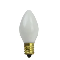 Northlight Pack Of 25 Incandescent C7 Opaque White Christmas Replacement Bulbs