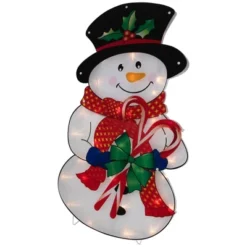 Northlight 30.5" Lighted Snowman With Candy Canes Christmas Outdoor Decoration -Northlight GUEST 8f80c01f 7b6f 48ea 94b2 0df36978c194