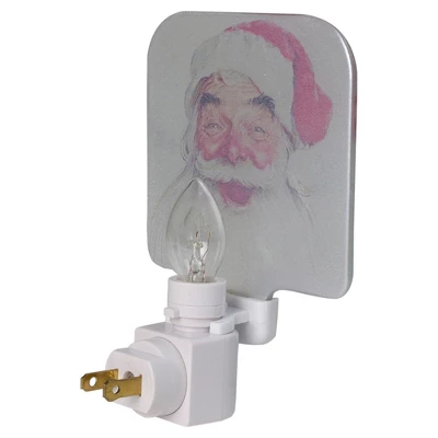Northlight 6" Norman Rockwell 'Santa Claus' Glass Christmas Night Light 4 Northlight 6" Norman Rockwell 'Santa Claus' Glass Christmas Night Light - Image 2