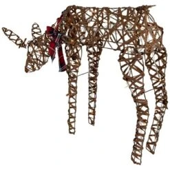 Northlight 35" LED Lighted Feeding Rattan Reindeer Outdoor Christmas Decoration -Northlight GUEST 925bbcf7 cf4a 4f69 a4d4 86aa0731b9db