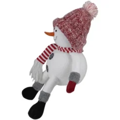 Northlight Sitting Winter Snowman Christmas Decoration - 16" - Red And White -Northlight GUEST 9a44e166 50f0 463f 9d31 98f01a9b33ca