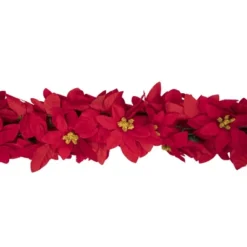Northlight 6' X 3" Red Artificial Poinsettia Floral Christmas Garland - Unlit -Northlight GUEST 9c2ae84b 38ba 4372 b5c6 49ecc9efc15b