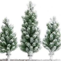 Northlight Frosted Pine Tree Trio Christmas Decoration - 8" - Unlit -Northlight GUEST 9c986fc3 cd20 40e1 997e 176b5a6ed87c