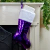 Northlight 23" Purple And Silver Reversible Sequined Christmas Stocking With Faux Fur Cuff 1 Northlight 23" Purple And Silver Reversible Sequined Christmas Stocking With Faux Fur Cuff -Northlight GUEST 9cd4bb6c dfb7 4dcb 8c12 90d411c94f53