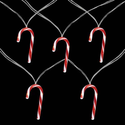 Northlight 7ct Red And White Candy Cane Christmas Lights - 4.5ft Clear Wire 4 Northlight 7ct Red And White Candy Cane Christmas Lights - 4.5ft Clear Wire - Image 2